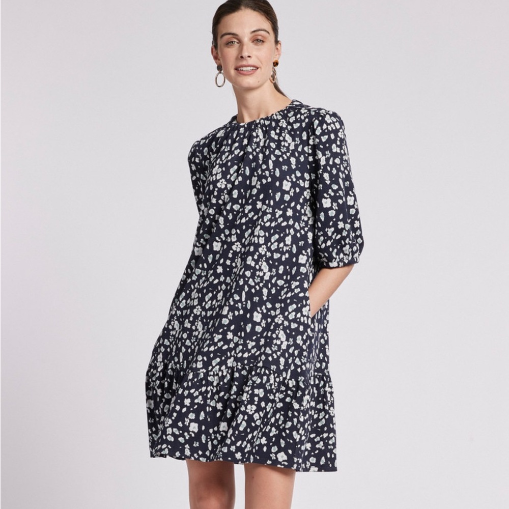 Boutique M (XS) Tyler Boe Dress Navy Floral